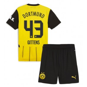 Borussia Dortmund Jamie Bynoe-Gittens #43 Hemmakläder Barn 2024-25 Kortärmad (+ Korta byxor)